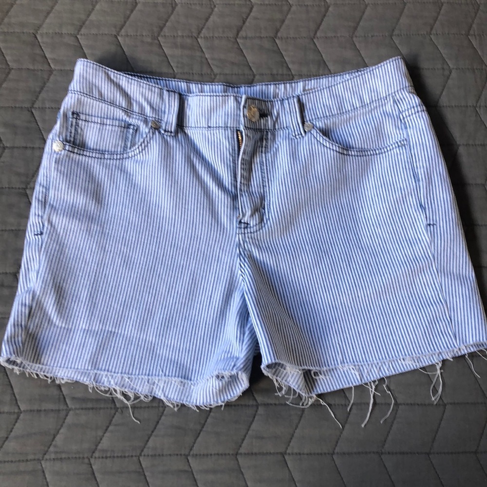 Vintage striped cutoff shorts